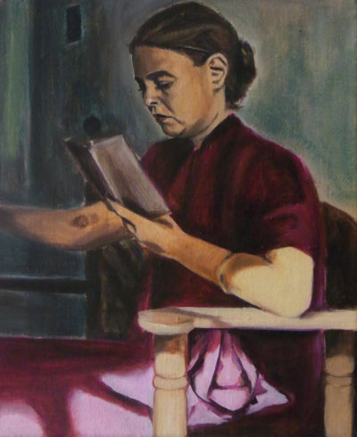 Anna Seghers, oil on canvas, 29x24cm