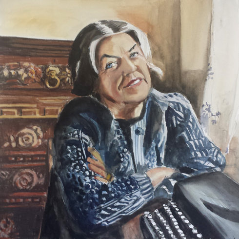 Mary Lavin 2016 watercolor on paper 31x31cm