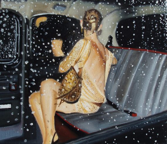 london rain 2007 oil on canvas 30x35cm