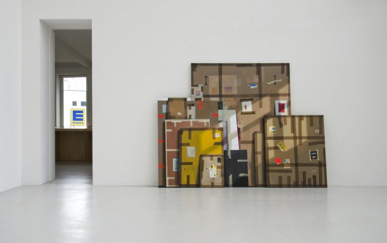 Bilder Einer Ausstellung, 2012, Ölfarbe auf Leinwand, 220 x 280 cm, dreiteilig