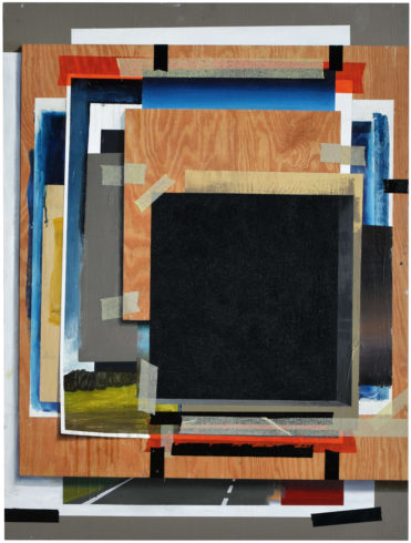 Schwarzes Laster, 2016, Öl-, Acrylfarbe auf Holz, 80 x 60 cm