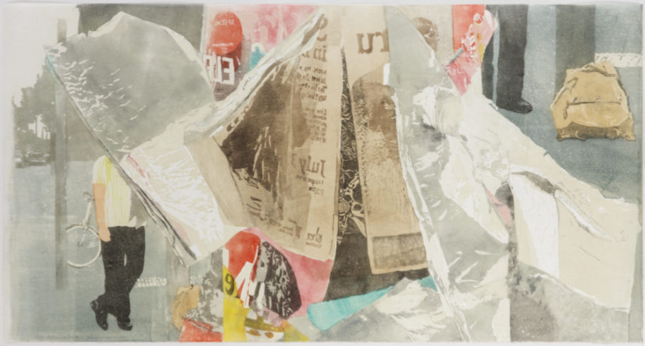 Prenzlauer Allee- Danziger Straße, 2016, Linol, 100 x 155 cm