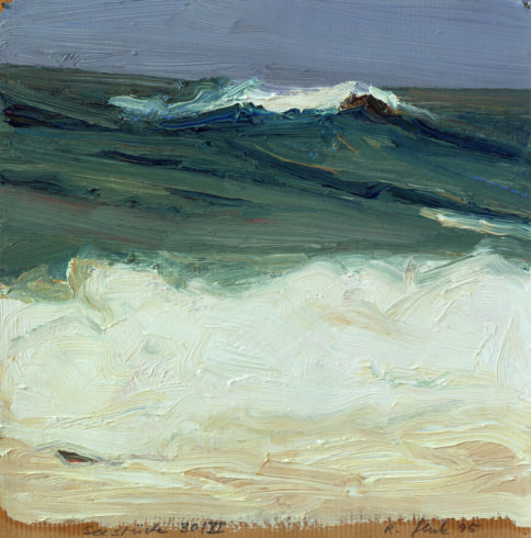 Seestück 30/XI 1995 Öl/P. 25 x 25 cm
