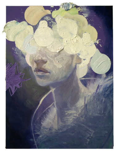 Leaders, 2017, Öl auf Linoleum auf Holz, 40 x 30 cm © Ruprecht von Kaufmann, Foto: Stefan Maria Rother, Berlin