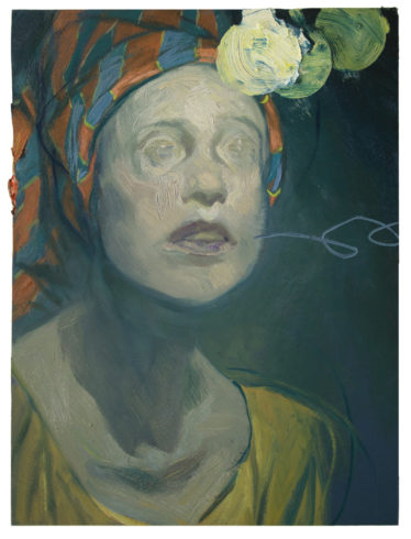 Followers, 2017, Öl auf Linoleum auf Holz, 40 x 30 cm © Ruprecht von Kaufmann, Foto: Stefan Maria Rother, Berlin