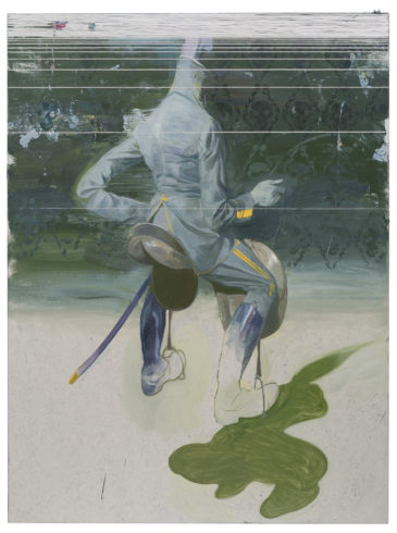 Radetzky Marsch, 2017, Öl auf Linoleum auf Aluminium, 200 x 150 cm © Ruprecht von Kaufmann, Foto: Stefan Maria Rother, Berlin