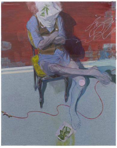 Jetzt erst recht, 2018, Öl auf Linoleum auf Holz, 153 x 122,5 cm © Ruprecht von Kaufmann, Foto: Stefan Maria Rother, Berlin