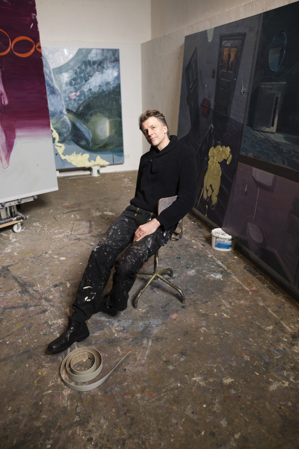 Ruprecht von Kaufmann in seinem Atelier in Berlin