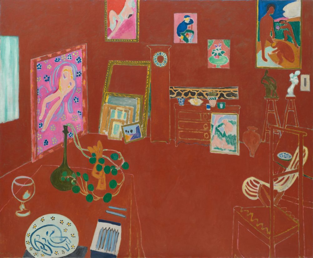 Henri Matisse. The Red Studio. 1911. Oil on canvas, 181 x 219,1 cm. Mrs. Simon Guggenheim Fund, The Museum of Modern Art, New York. © Succession H. Matisse/VISDA 2022