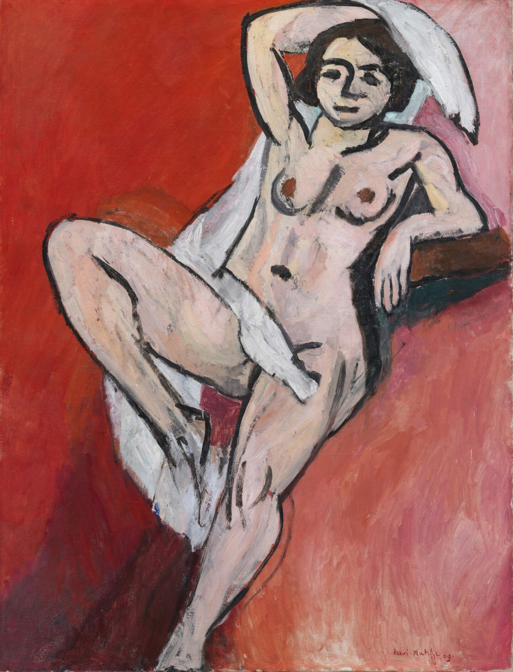 Henri Matisse, Nude with White Scarf, 1909, Oil on canvas, 116.5 x 89 cm, SMK, National Gallery of Denmark © Succession H. Matisse/VISDA 2022