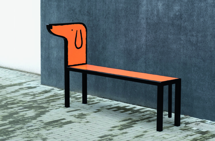 Dog Bench, limited-edition metal bench produced with Case Studyo, 2019. © Case Studyo (pages 130-131)