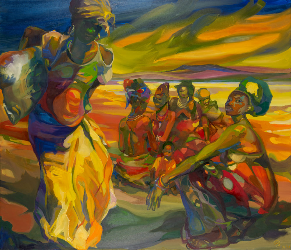 African Vision, 1998, Öl auf Leinwand, © Kunststiftung Ruth Baumgarte.