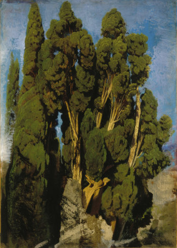 Oswald Achenbach: Zypressen im Park der Villa d'Este in Tivoli, 1850 Foto: Kunstpalast / Horst Kolberg / Artothek