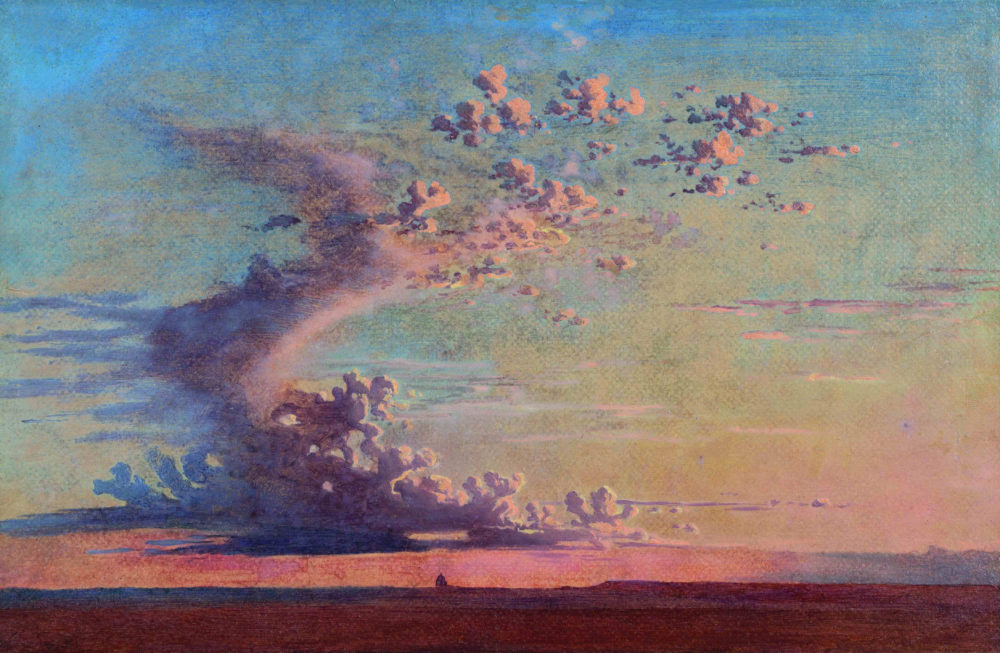 Johann Jakob Frey: Wolkenstudie (bei Rom?), um 1835/1839 Foto: Olrac Oltro
