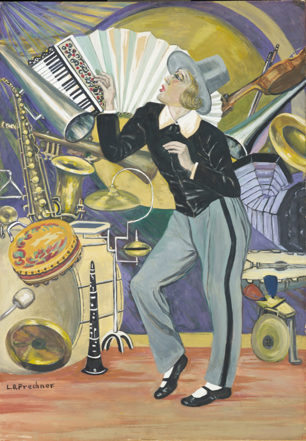 Lotte B. Prechner: „Die Jazztänzerin“, Öl und Tempera auf Holz, 1929 Foto: Jürgen Vogel, © LVR-LandesMuseum Bonn