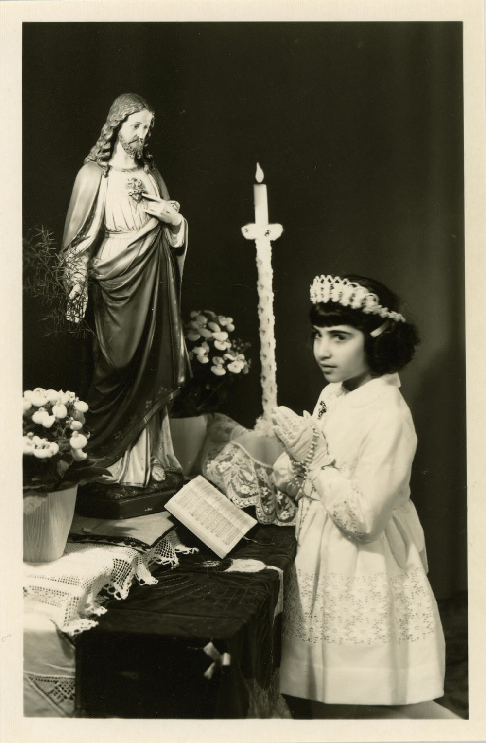 CK-Kommunion (1965) Cholud Kassem bei ihrer Kommunion im Jahr 1965, Foto: Privat