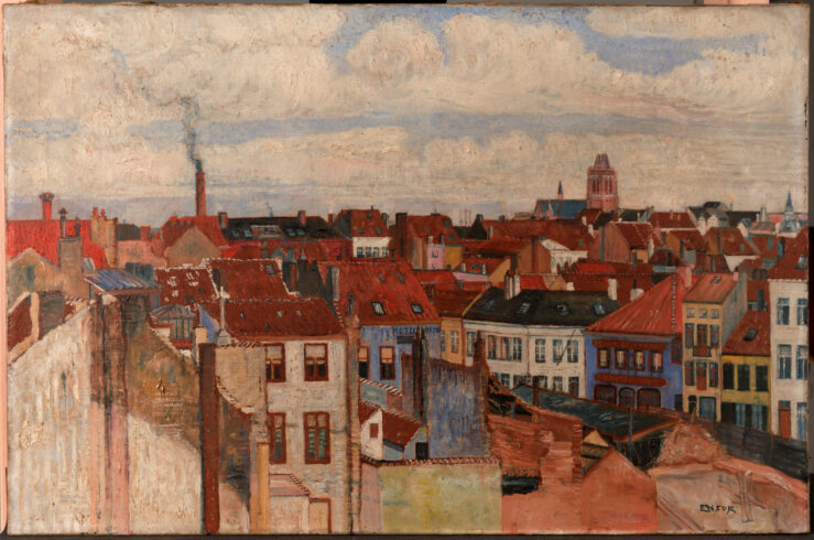 James Ensor: „Die Dächer von Ostende“, 1901, Mu.ZEE Ostende. Foto: Adri Verburg