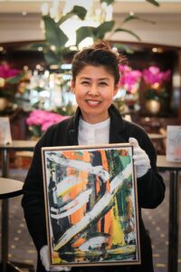 Chunqing Huang, geboren 1974 in Heze, China, lebt und arbeitet in Frankfurt am Main, mit ihrem Werk Max Beckmann, 2020, aus der Werkserie Painter’s Portrait, Foto: Sebastian Knust.