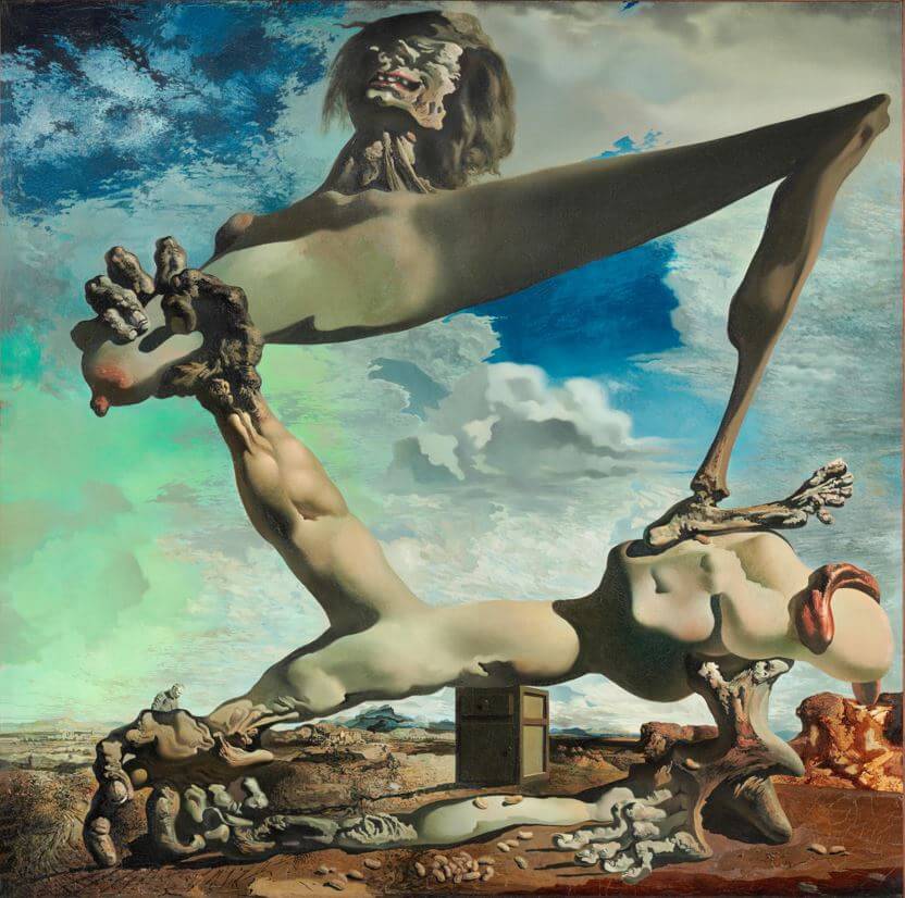 Salvador Dalí: Weiche Konstruktion mit gekochten Bohnen – Vorahnung des Bürgerkriegs, 1936 © Fundació Gala-Salvador Dalí, Figueres / Sabam Belgium