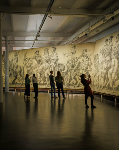 Ausstellungsansicht William Kentridge - Listen to the Echo - Albertinum Dresden © Staatliche Kunstsammlungen Dresden, Foto: Oliver Killig