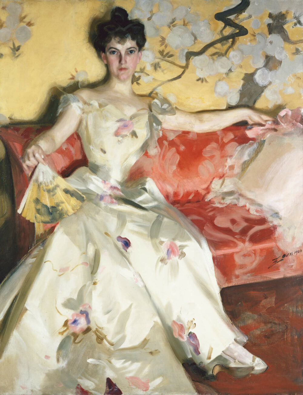 Anders Zorn (1860–1920), Elizabeth Sherman Cameron, 1900, Öl auf Leinwand, 147,5 x 113,5 cm, Privatsammlung © Amells Fine Art Gallery, Stockholm, Foto: Patric Evinger