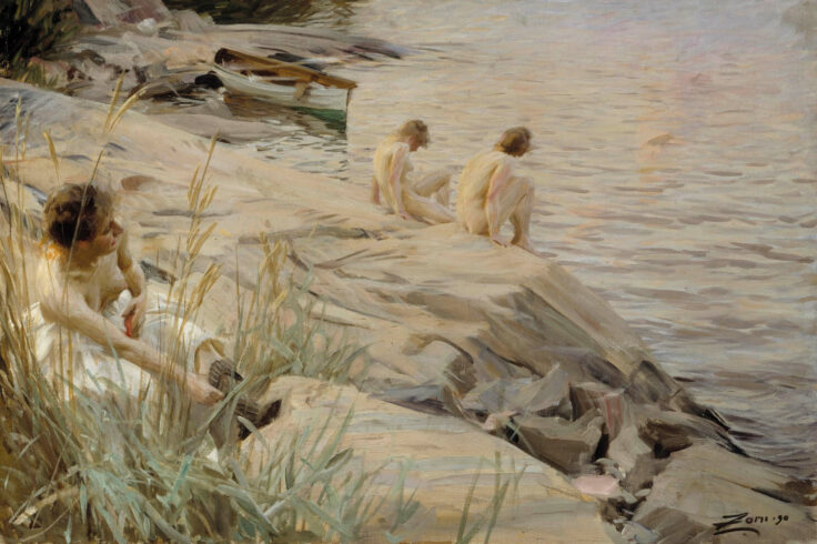 Anders Zorn (1860–1920), Im Freien, 1890, Öl auf Leinwand, 69 x 101,5 cm, Ateneum Art Museum, Helsinki © Foto: Finnish National Gallery / Hannu Aaltonen