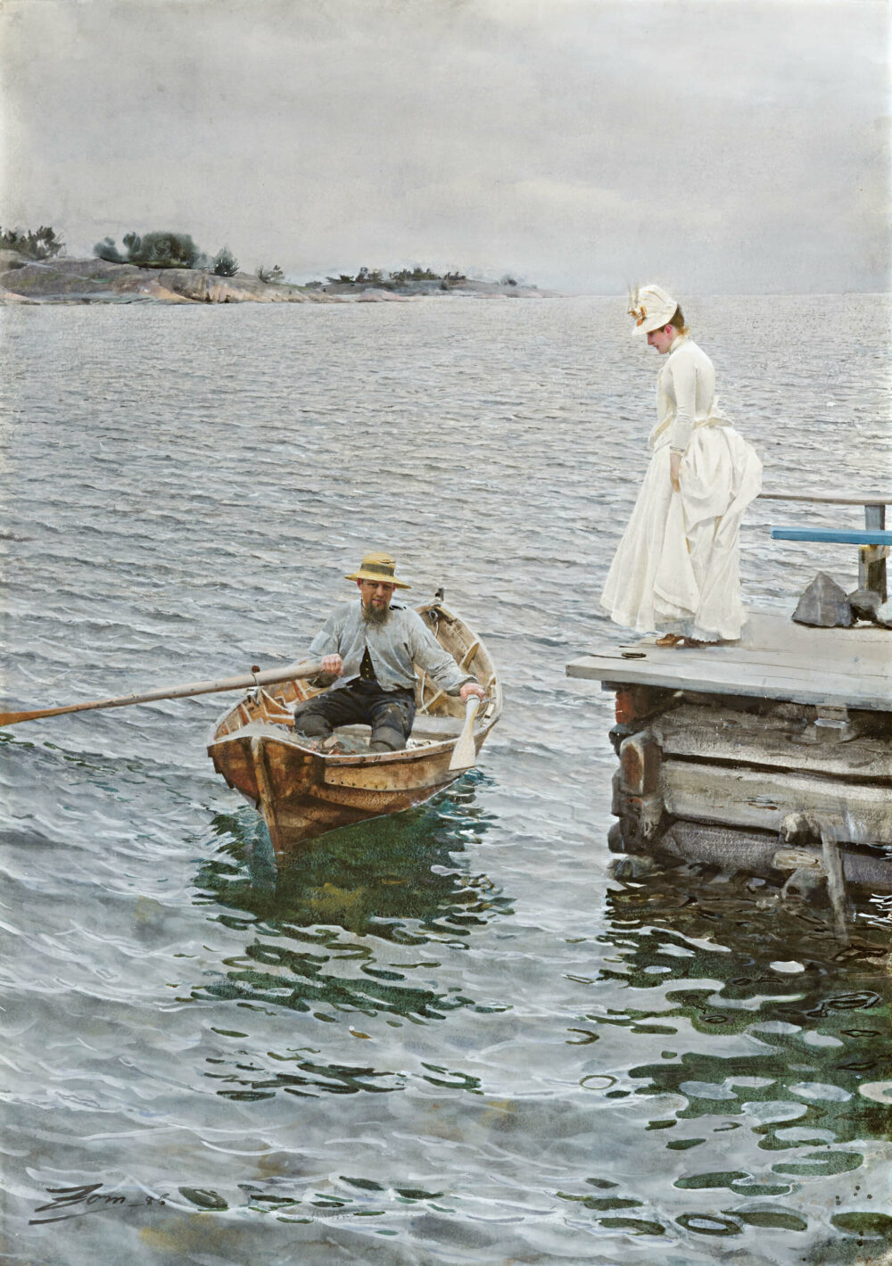 Anders Zorn (1860–1920), Sommerfrische, 1886, Aquarell, 76 x 56 cm, Privatsammlung Foto: Hans Thorwid