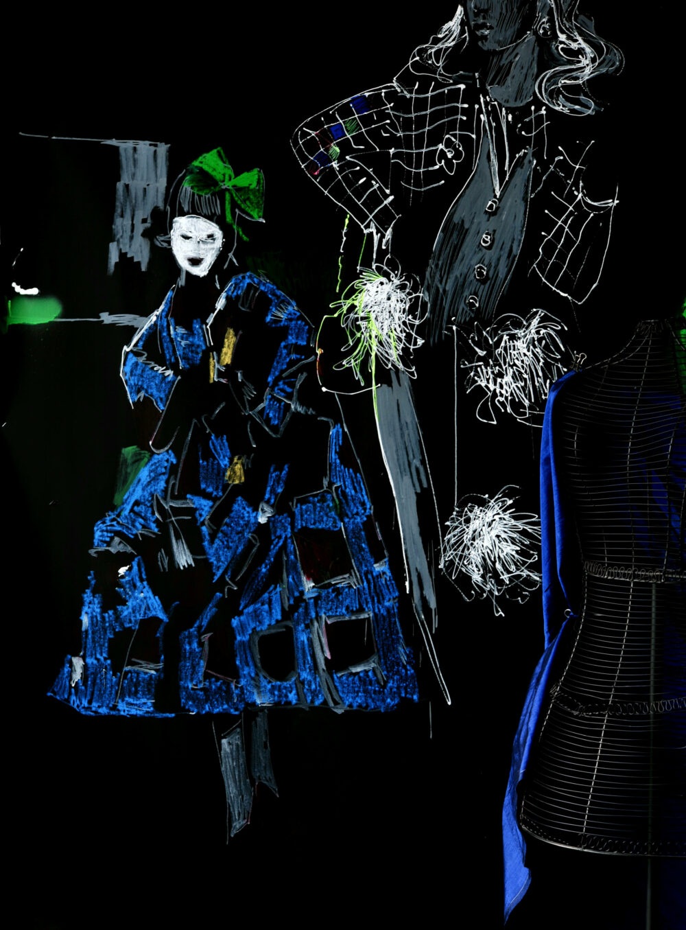 Malerei auf schwarzem Malgrund von Ina Riepe 01