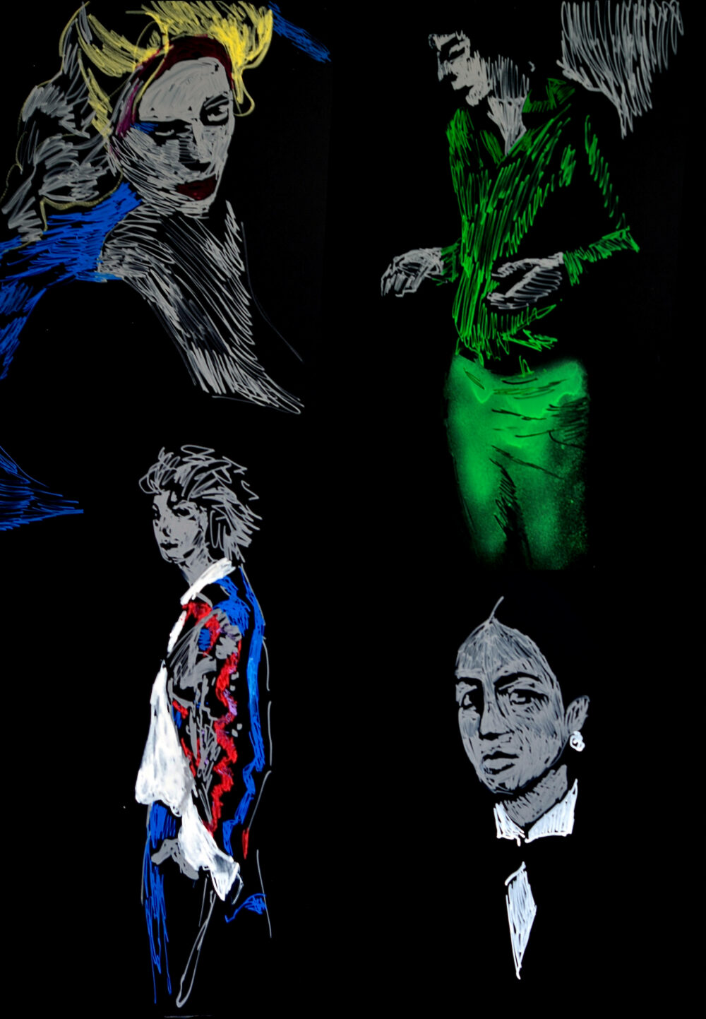 Malerei auf schwarzem Malgrund von Ina Riepe 03