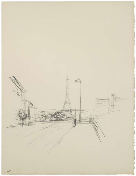 Alberto Giacometti, Blätter aus Paris ohne Ende, 1969 Künstlerbuch mit 150 Originallithographien, je 42 x 32 cm Kunsthalle Bremen – Der Kunstverein in Bremen © Succession Alberto Giacometti / VG Bild-Kunst, Bonn 2025