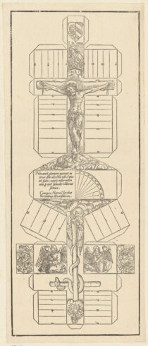 Georg Hartmann Sonnenuhr in Kreuzform, 1529 45,9 × 19,2 cm, Holzschnitt ALBERTINA, Wien
