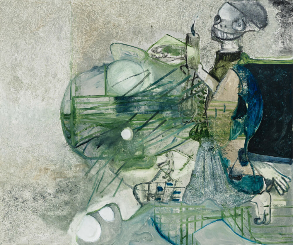 Tobias Pils Geist, 2024 Öl auf Leinwand 150 x 180 cm Courtesy Tobias Pils, Galerie Eva Presenhuber, Zürich/Wien und Galerie Gisela Capitain, Köln Foto: Jorit Aust © Tobias Pils