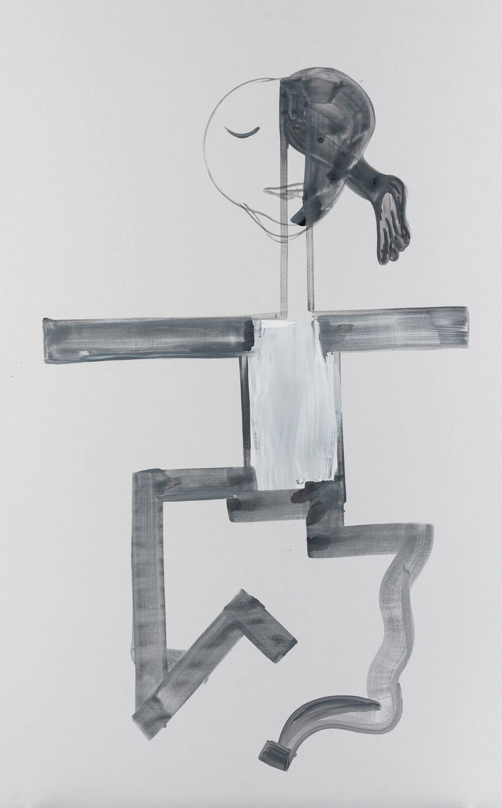 Tobias Pils Untitled (Mädchen), 2015 Mischtechnik auf Leinwand 320 × 200 cm mumok – Museum moderner Kunst Stiftung Ludwig Wien, Schenkung Tobias Pils, 2025 Foto: Jorit Aust © Tobias Pils