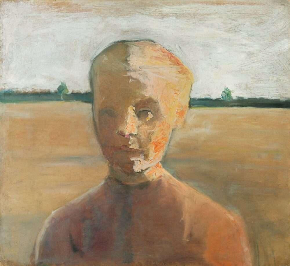 Paula Modersohn-Becker, Brustbild eines Mädchens in der Sonne vor weiter Landschaft, 1897, Privatsammlung © Paula-Modersohn-Becker-Stiftung, Bremen