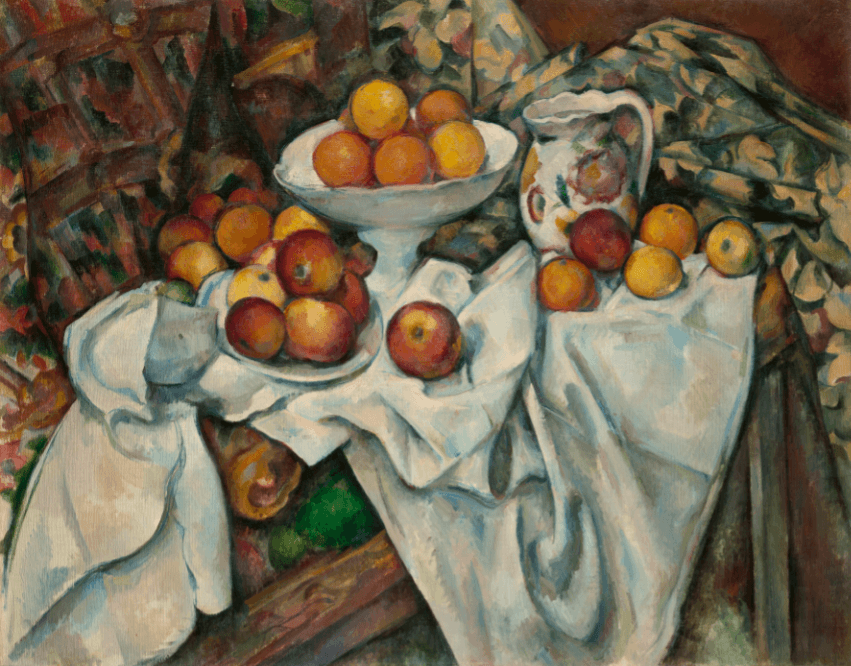 Pommes et Oranges (Äpfel und Orangen), um 1899, Öl auf Leinwand, 74 × 93 cm, © GrandPalaisRMN (musée d'Orsay) / Hervé Lewandowski.