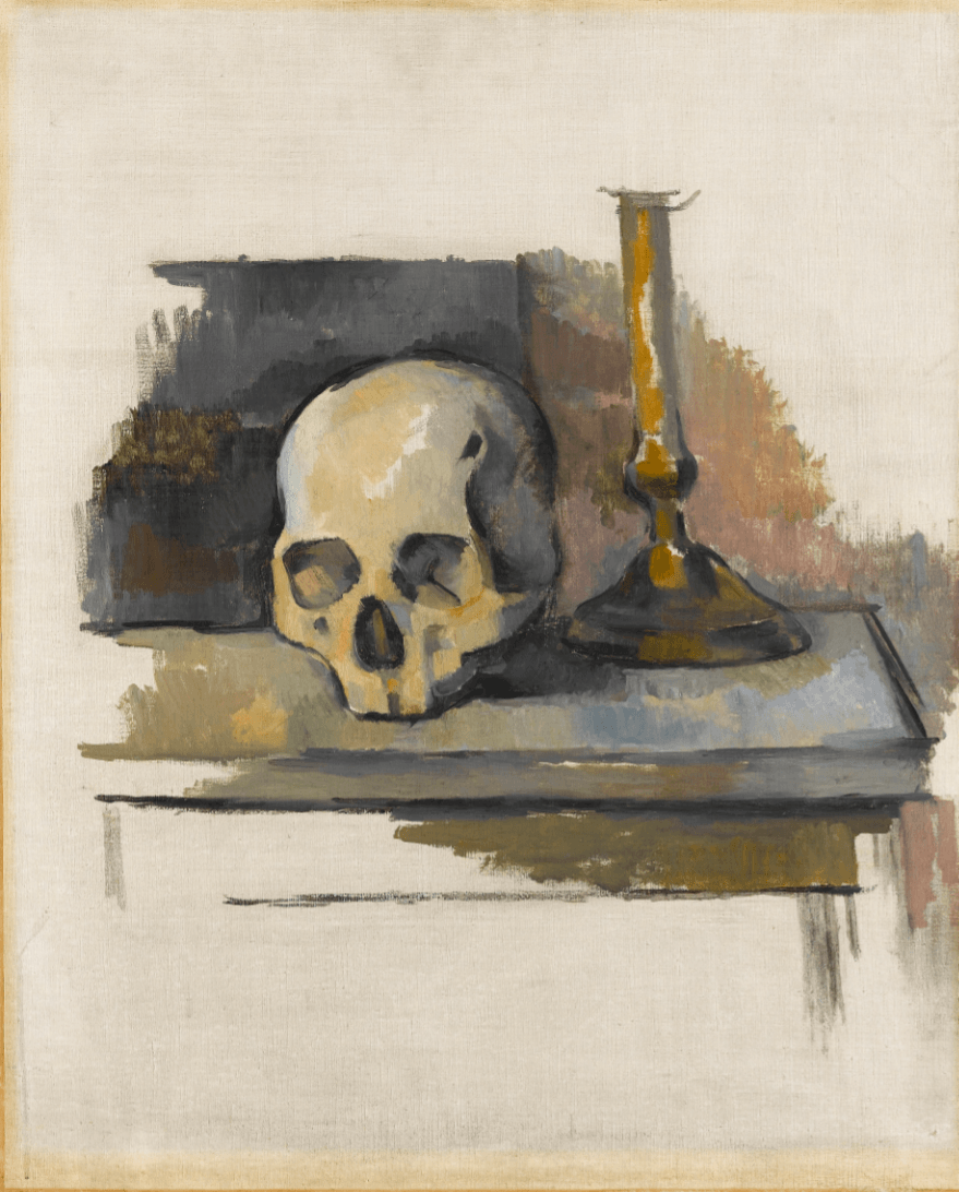 Nature morte avec Crâne et Chandelier, (Stillleben mit Totenkopf und Leuchter), um 1900, Öl auf Leinwand, 61 x 50 cm, Staatsgalerie Stuttgart, erworben 1955, Foto: bpk / Staatsgalerie Stuttgart