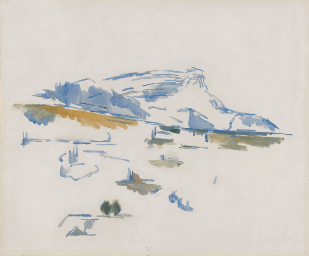 La Montagne Sainte-Victoire vue des Lauves (Die Montagne Sainte-Victoire, von Les Lauves aus gesehen), um 1904, Öl auf Leinwand, 54 x 65 cm, Privatsammlung, Derbyshire, Foto: Christie’s Images / Bridgeman Images