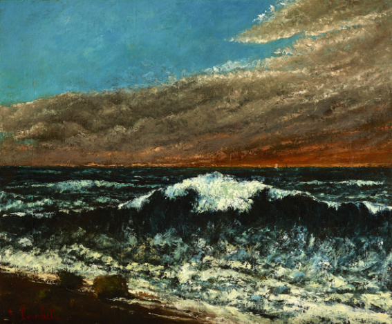 Gustave Courbet La vague / Die Woge, 1870 Öl auf Leinwand, 45 x 59 cm © Museum Folkwang, Essen
