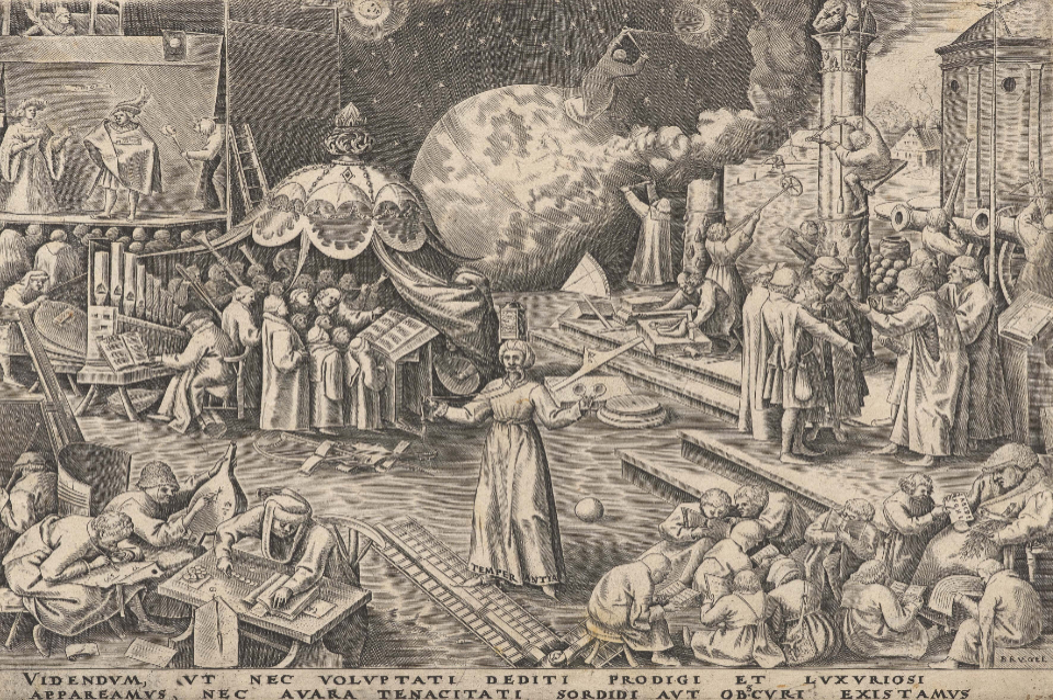 Pieter Bruegel d.Ä., gestochen von Philipp Galle, Mäßigkeit (Temperantia), ca. 1560, Kupferstich, 220 x 287 mm Städel Museum, Frankfurt am Main