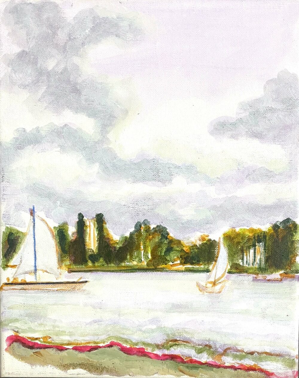 Wannsee 2, Öl auf Leinwand, 30 x 24 cm ©Dorothea Breick, Foto: Dorothea Breick