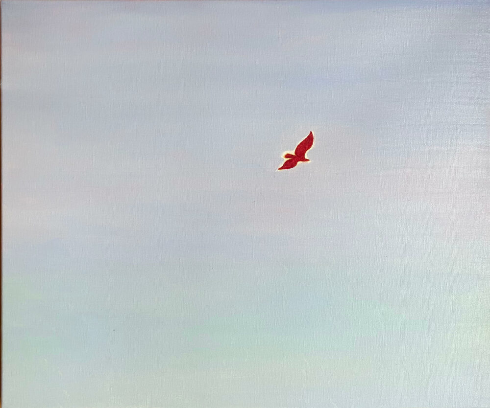 Garuda, 2026, Öl auf Leinwand, 60 x 40 cm ©Dorothea Breick, Foto: Dorothea Breick