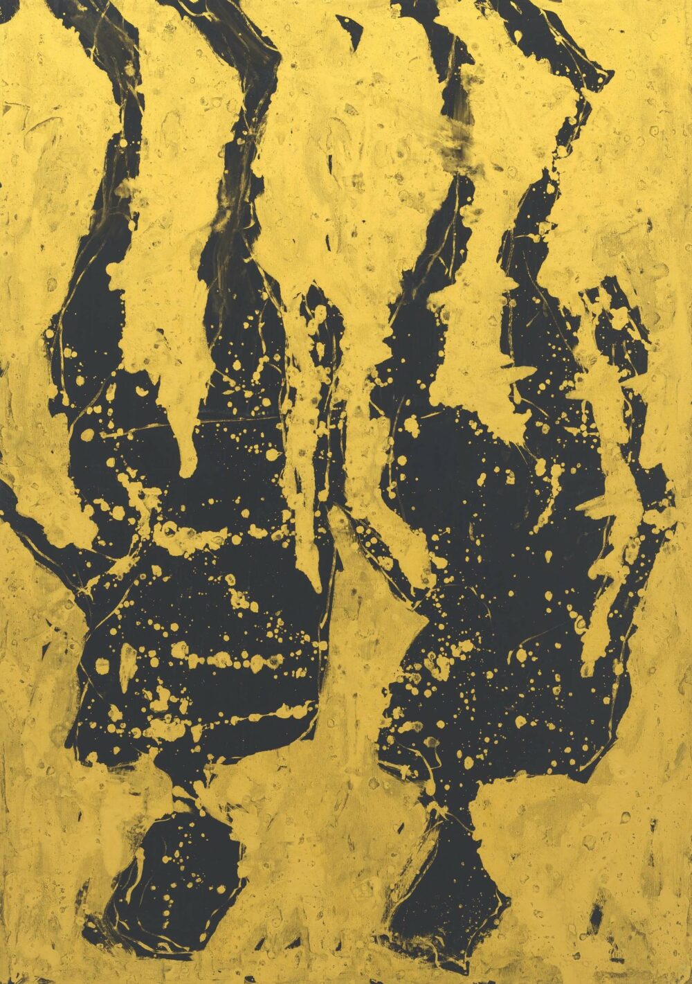 Georg Baselitz, Licht aus, aus, aus, 2019, Öl und Goldlack auf Leinwand, 300 × 212 cm, Privatbesitz © Georg Baselitz 2026, Foto: Jochen Littkemann