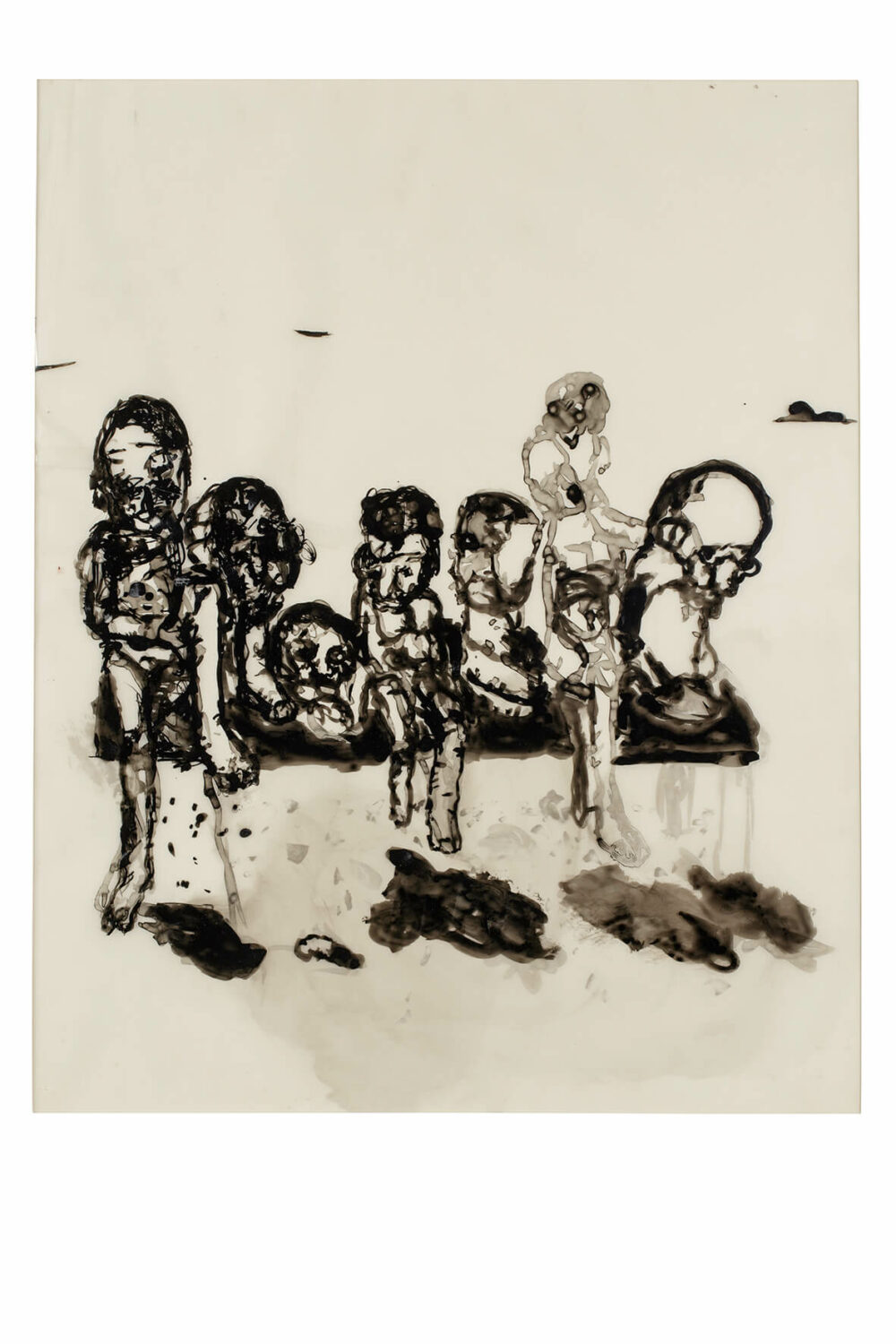 Georg Baselitz, Ohne Titel, 1962, Tusche auf Klarsichtfolie, 60,6 × 48 cm, Ludwig Forum für Internationale Kunst, Aachen, Leihgabe Peter und Irene Ludwig Stiftung © Georg Baselitz 2026, Foto: Carl Brunn