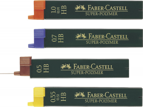 Faber-Castell Super Polymer 75 Minen Feinminen 5 Dosen a 15 Minen 0.9 B 