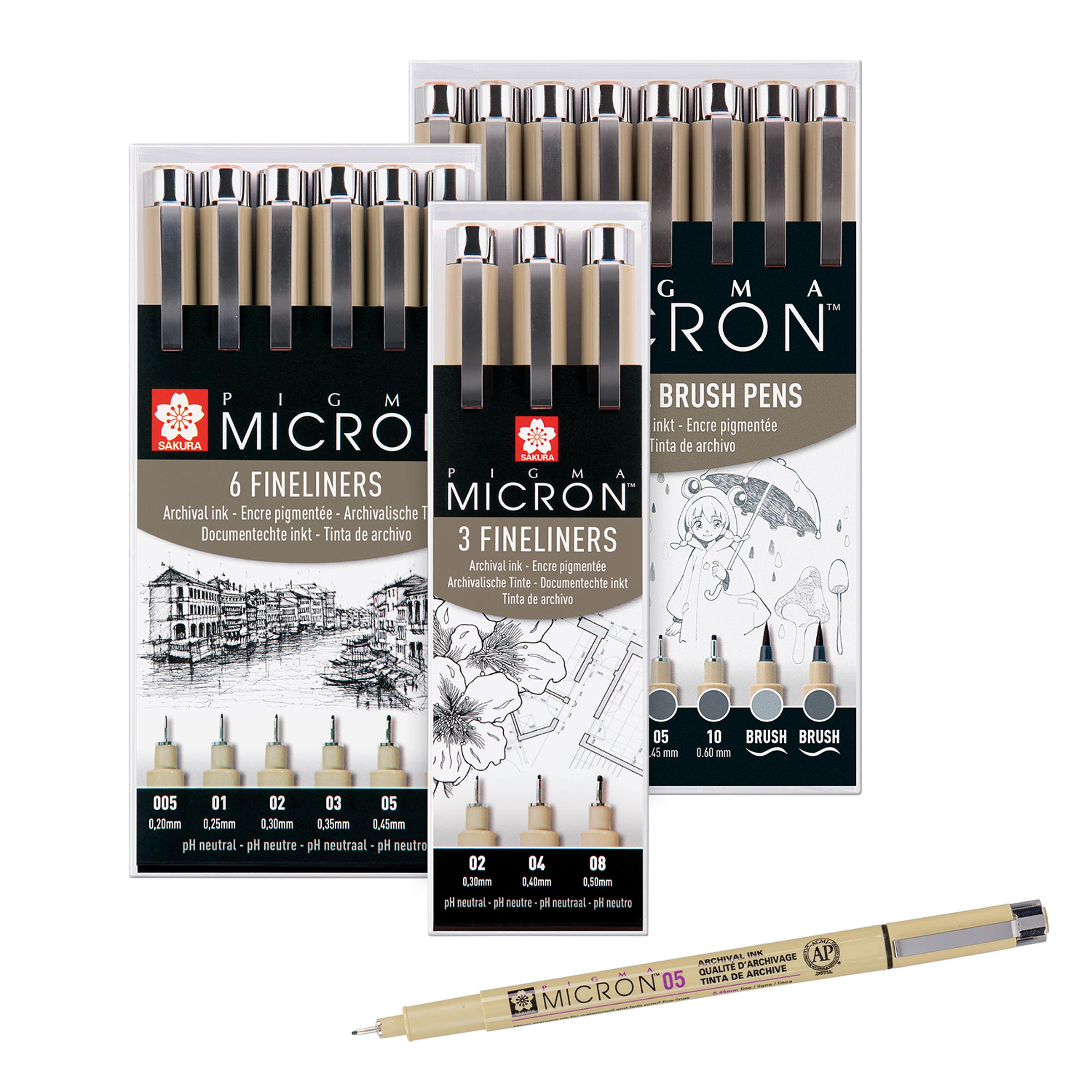 thumbnail image 2 of Sakura Pigma Micron Fineliner Pen Set – 14 Colors – Archival Ink Drawing Pens 2 of 4