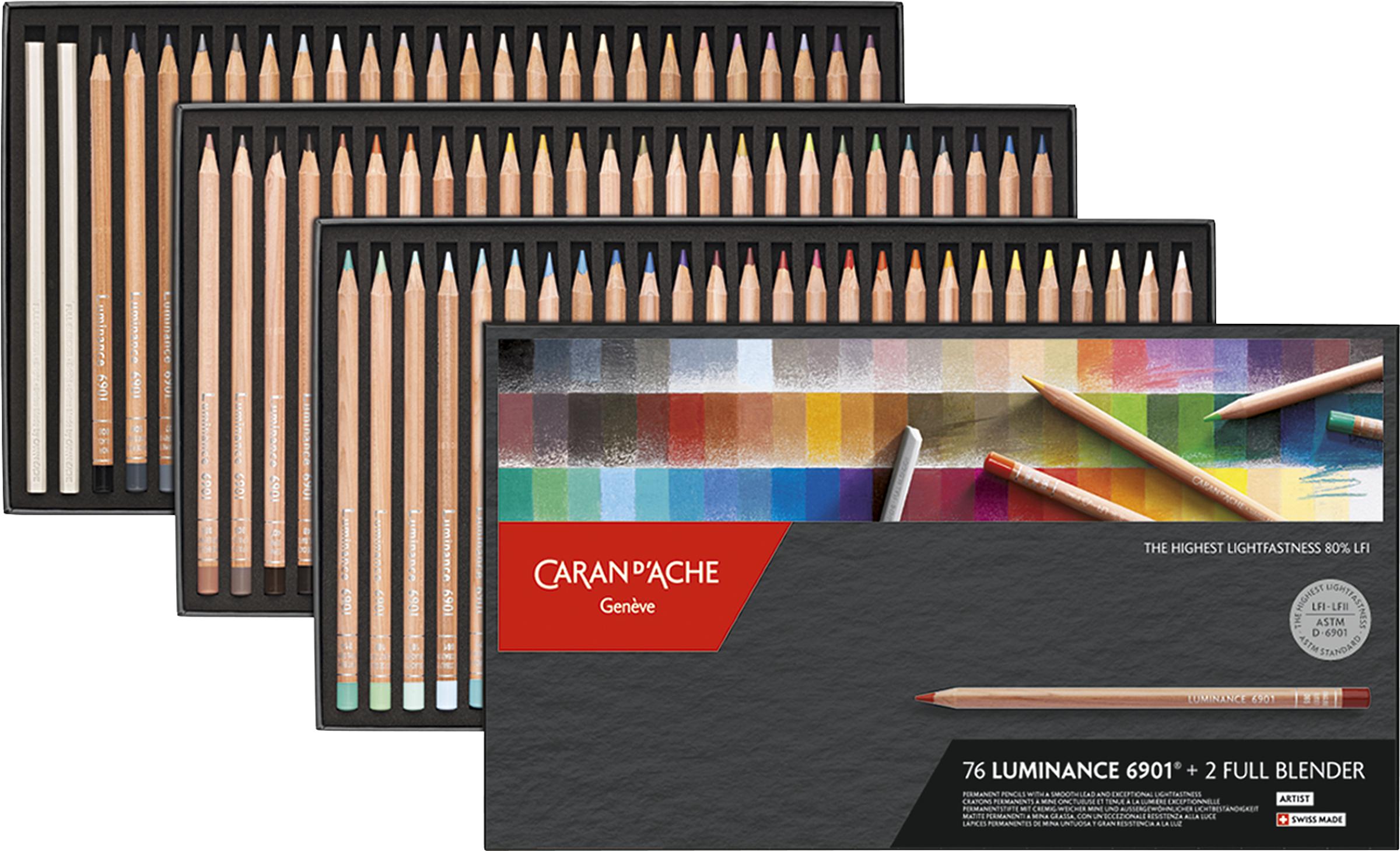 Caran D'Ache Luminance 6901.720 Kleurpotloden Set 20 Stuks - Lichtbestendig & Waterdicht