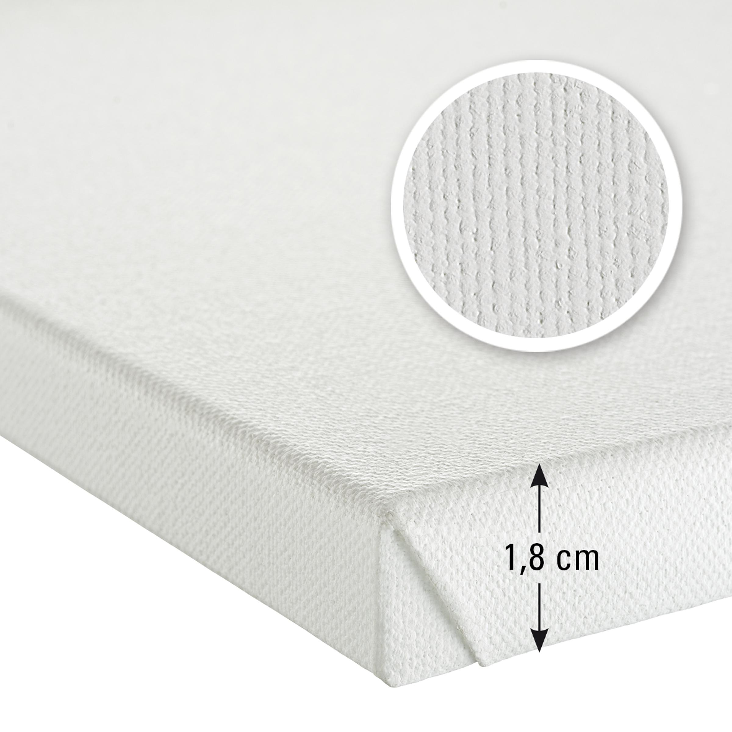 Bildershop-24 Bespannter Keilrahmen Leinwand (unbedruckt), 80x160cm, 380g/m² (100% Baumwolle), 18 Mm (Standard