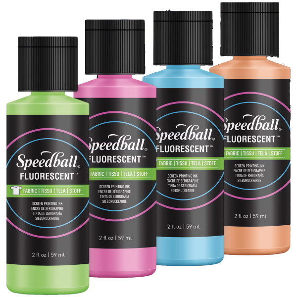 Speedball Fabric Screen Printing Ink Fluorescent-Set
