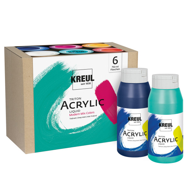 Kreul Triton Acrylic Liquid Modern Mix Colours-Set