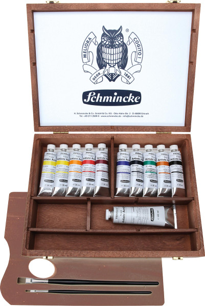Schmincke – Primacryl Künstler-Acrylfarben-Set im Holzkasten